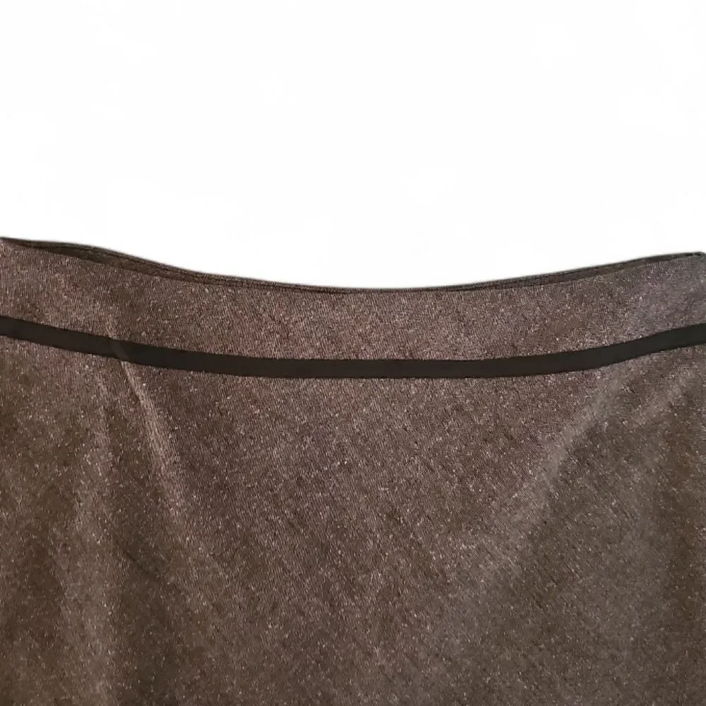 Ann Taylor Wool Silk Tweed A-Line Skirt Sz 6 Brown Timeless Winter Work Classic - Picture 5 of 12